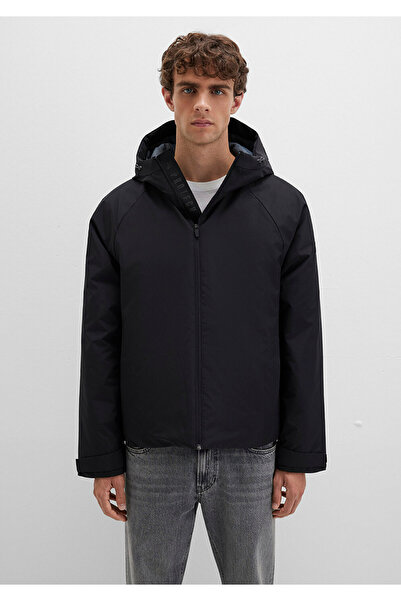 Mavi Water Repellent Hooded Black Coat Regular Fit / Regular Cut 0110615-71379