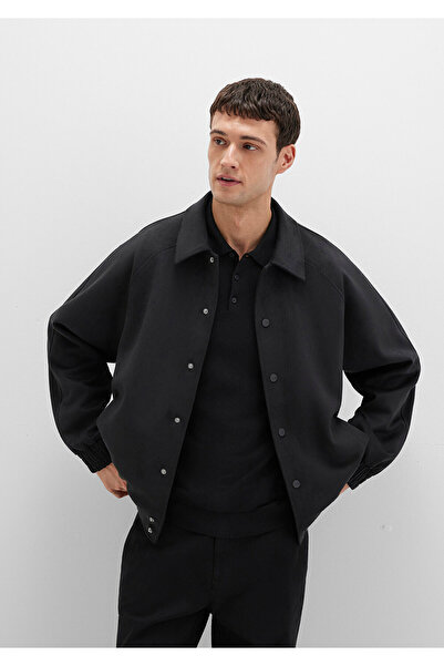 Mavi Black Bomber Faux Suede Jacket Loose Fit / Relaxed Fit 0110649-71379