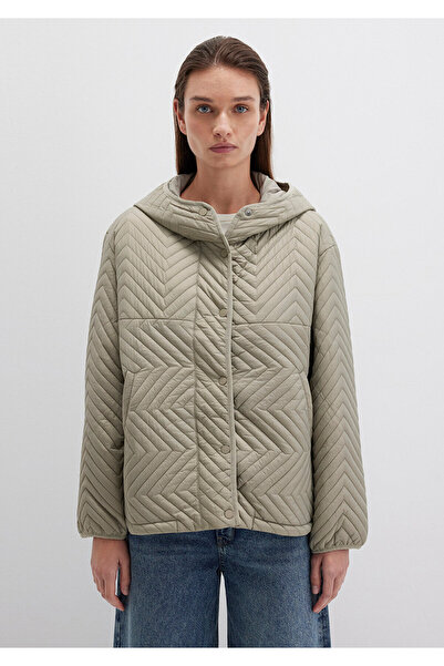 Mavi Hooded Quilted Green Jacket Loose Fit / Relaxed Fit 1110460-70354