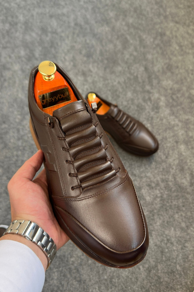 Greyybull Shoes Hnědá kožená pánská sportovní obuv