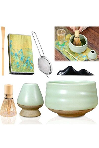 Generic 7-Piece Matcha Tea Set (Light Green)