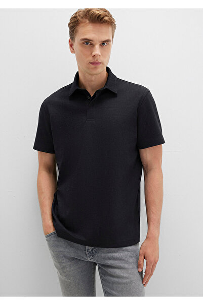 Mavi Black Polo Interlock T-Shirt Regular Fit / Standard Cut 0612869-900