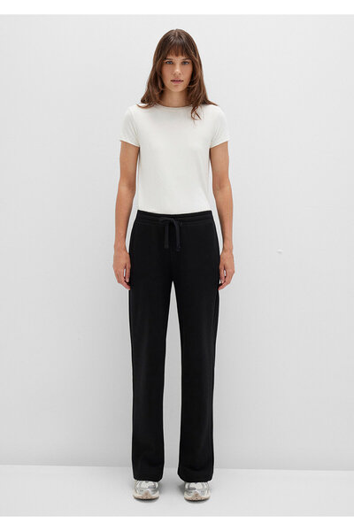 Mavi Geniş Paça Siyah Basic Eşofman Altı 1011057-900