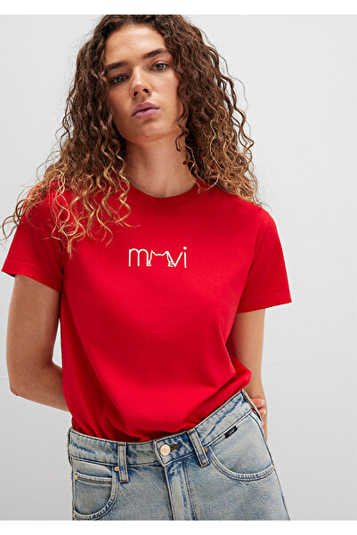 Mavi Cat printed κόκκινο μπλουζάκι Semi Slim Fit / Semi Slim Fit 1613387-82054