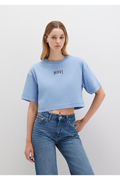 Mavi Λογότυπο εμπριμέ Crop T-shirt Crop / Short Cut 1613411-70831