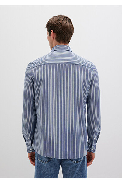 Mavi Cămașă cu dungi slim fit / Dar croială 0211404-91333