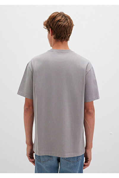 Mavi Mvjns Patch Detailed Gray T-Shirt Loose Fit / Relaxed Fit 0612915-70076