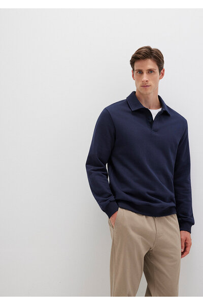 Mavi Φούτερ με γιακά πόλο Navy Blue 0S10420-82318