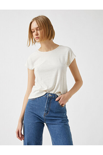 Koton تي شيرت بأكمام قصيرة ورقبة دائرية