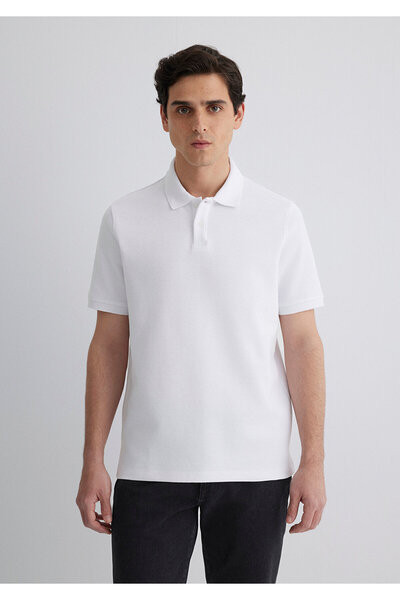 Mavi Weißes Polo-T-Shirt Regular Fit / Normaler Schnitt 0612231-620