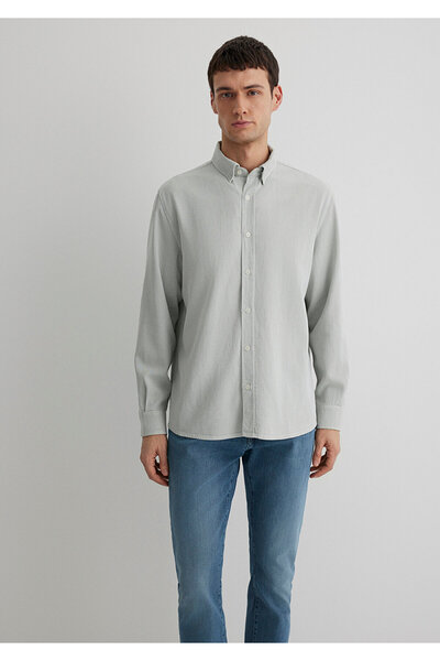 Mavi Ανδρικό πράσινο μακρυμάνικο πουκάμισο M0211482-70148