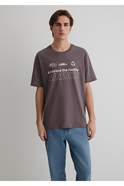 Mavi Πάντα εμπριμέ μωβ μπλουζάκι Loose Fit / Loose Relaxed Fit 0612722-86683