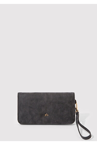 Mavi Faux Suede Anthracite Wallet 1913336-25767