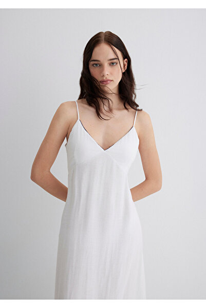 Mavi Linen Blend White Dress 1310797-620