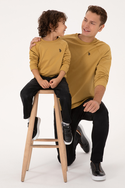 U.S. Polo Assn. سويت شيرت أولاد بيسيك برقبة دائرية بلون هاردال 50313832-VR151