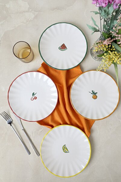 Keramika Fruit Feast Sirius Pasta Plate 22 cm 4 Pieces 23108-11