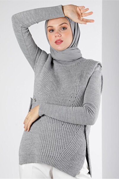 Alvina SIDE BUTTONED KNITWEAR SUEVETER 43245