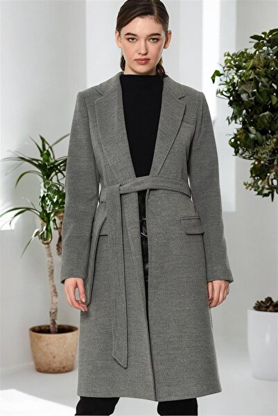 Dewberry Z6613 Palto-Solid Gray