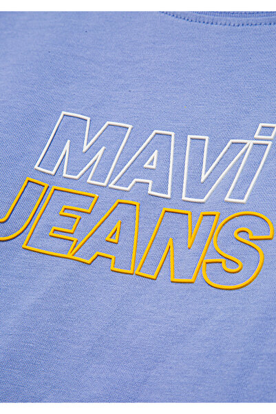 Mavi Tricou imprimat cu blugi, cu croiala lejeră/cu o formă relaxată 6610287 -80591