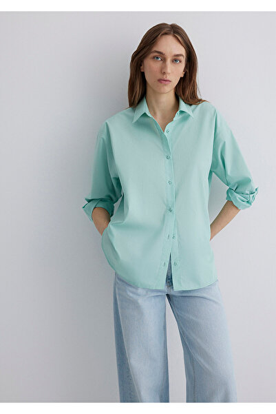 Mavi Green Poplin Shirt Oversize / Wide Cut 1210103 -71449