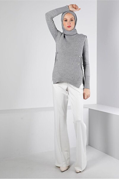 Alvina SIDE BUTTONED KNITWEAR SUEVETER 43245