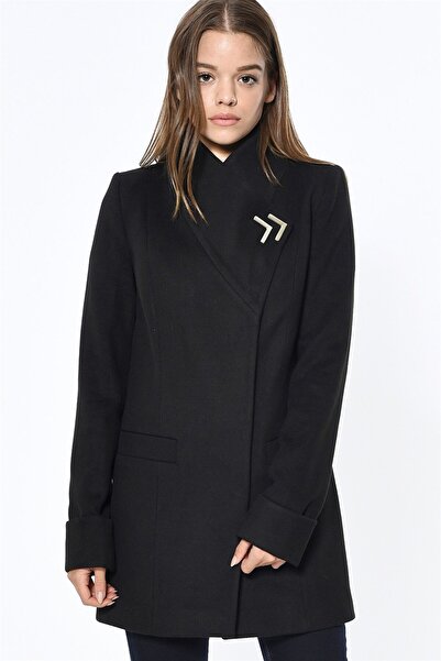 Dewberry Z6634 Coat-Black