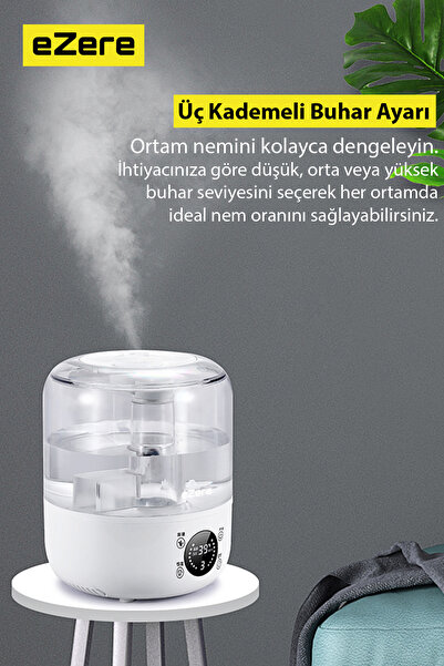 EZERE TH-413 Akıllı Dijital Hava Nemlendirici | 3L Kapasite, Dokunmatik , Uzaktan Kumanda, Sessiz Çalışma