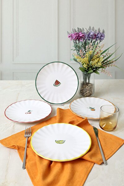 Keramika Fruit Feast Sirius Pasta Plate 22 cm 4 Pieces 23108-11