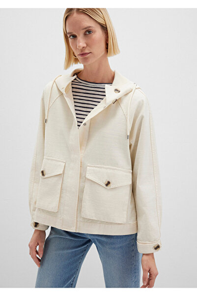 Mavi Hooded Ecru Jacket Oversize / Wide Cut 1110625 -89513