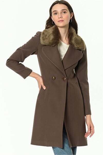 Dewberry Z6643 Coat-Mink