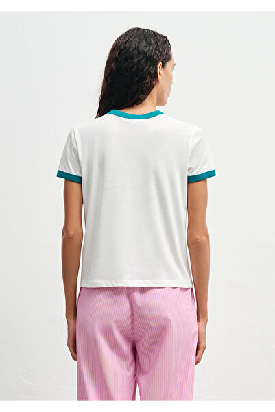 Mavi Tricou imprimat cu detaliu de țevi Regular Fit 1613529-70057