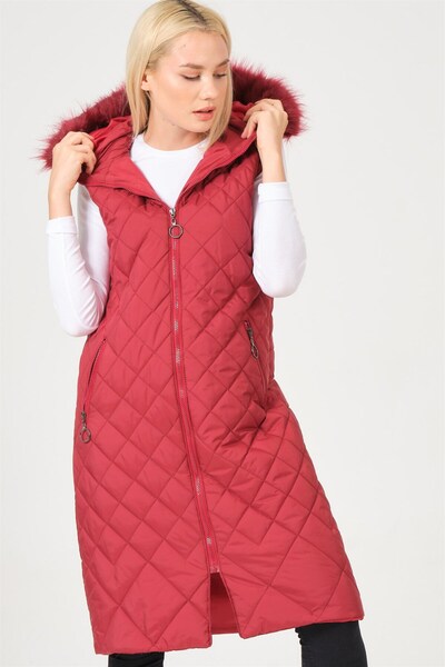 Dewberry Z6718 VESTĂ-ROȘU CLAR BORDO
