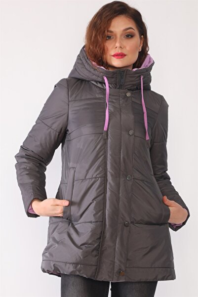 Dewberry Z6660 Women's Coat Anthracite