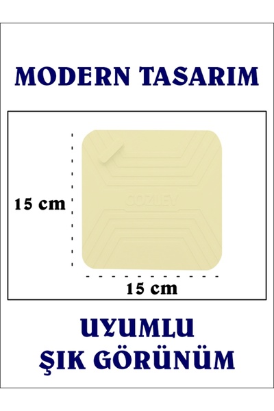 COZLEY Kötü Koku Önleyici Silikon Mat Banyo Mutfak Lavabo Balkon Gider Tıpası Kapağı Böcek Önleyici BEJ