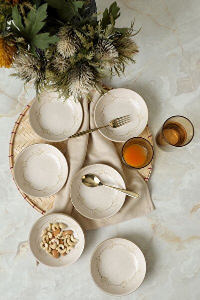 Keramika Taupe Bloom Ring Snack Bowl / Sauce Bowl 13 cm 6 Pieces 22528