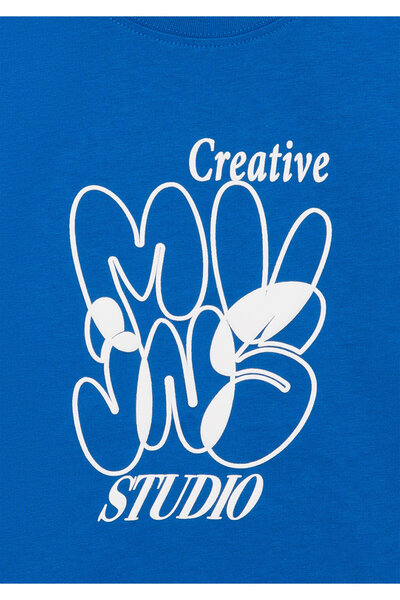 Mavi Tricou albastru crop cu imprimeu MVJNS, cu o formă lejeră/cu o formă lejeră 7610275 -70910