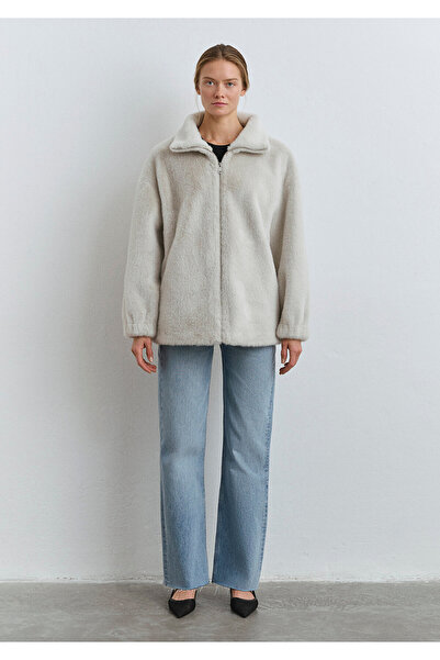 Mavi Ανοιχτό γκρι βελούδινο παλτό Oversize / Φαρδιά κοπή 1110597-70037