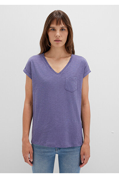 Mavi Μωβ μπλουζάκι με λαιμόκοψη με λαιμόκοψη Loose Fit / Loose Relaxed Fit 1600961 -70608