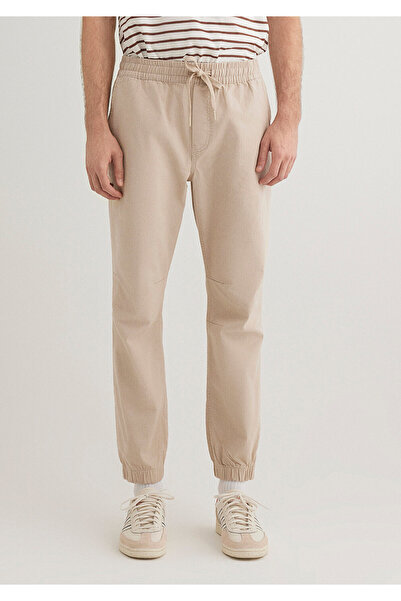 Mavi Beige Jogger Trousers with Elastic Waist 000169 -70004