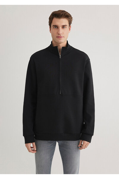 Mavi Чорна кофта на півзастібці 0S10331-900