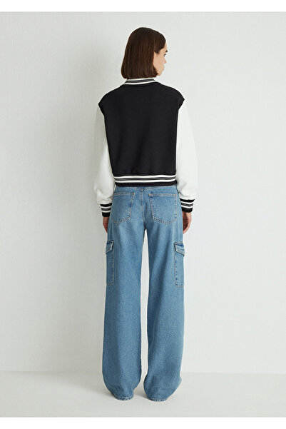 Mavi M Logo Patchli Siyah Bomber Ceket 1110636-900