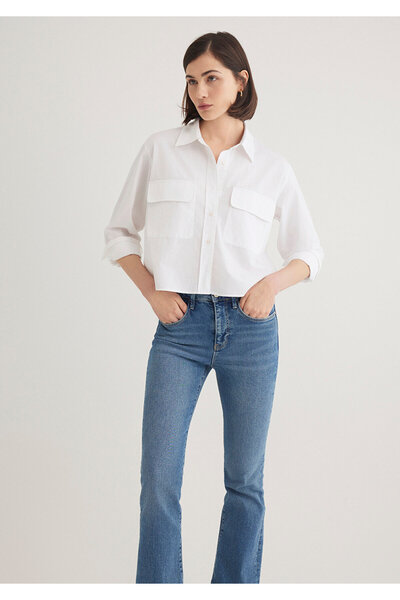 Mavi Cămașă albă Loose Fit / Loose Relaxed Fit 1211026 -620