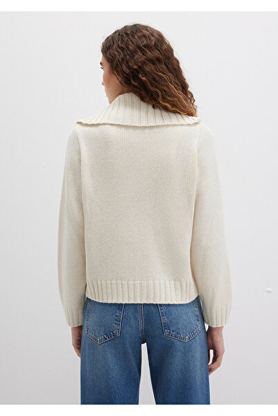 Mavi Ecru Regular Fit Wool Blended Cardigan - Zippered 1710482 -70057