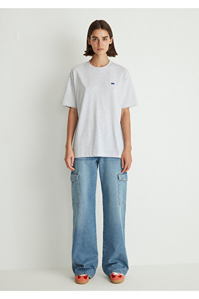 Mavi Γκρι μπλουζάκι Basic Crew Neck - Loose Fit 1612188 -80196