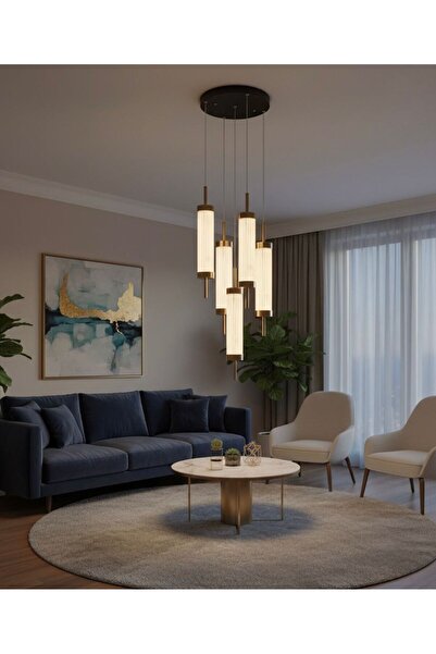 Vonalight 5'li Bronz ,Salon,Masaüstü,Yemek,Banyo,Boru Sarkıt,lamba,led Aydınlatma,dekoratif 3000K Işık