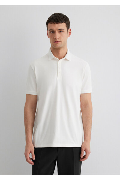 Mavi Біла футболка-поло - Regular Fit, прямий крій 0612011-70057