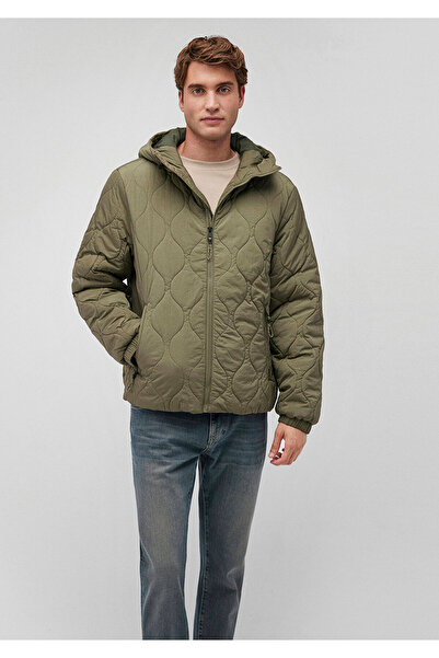 Mavi Kapüşonlu Yeşil Kapitone Ceket Regular Fit / Normal Kesim 0110380-71559