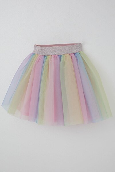 Breeze Girl's Tutu Skirt Colorful Tulle 5-10 Years, Mixed Color