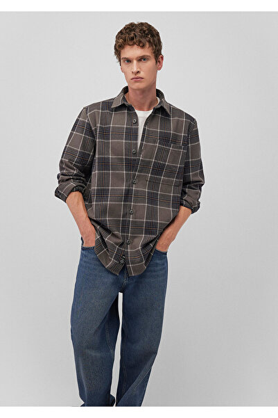 Mavi Kareli Gri Gömlek Regular Fit / Normal Kesim 0211331-89069