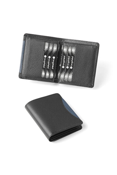 CENGİZ PAKEL Genuine Leather Men's Wallet 13660-black-parlement